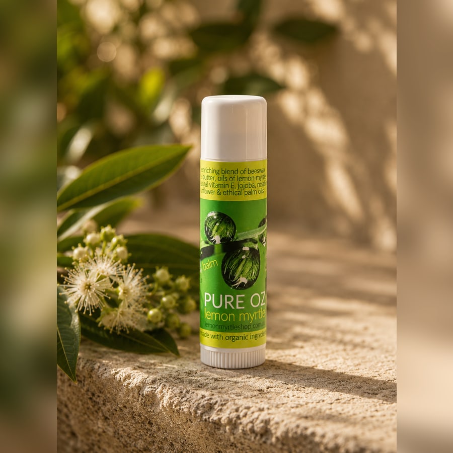 Myrtle Magic Organic Lip Balm tube